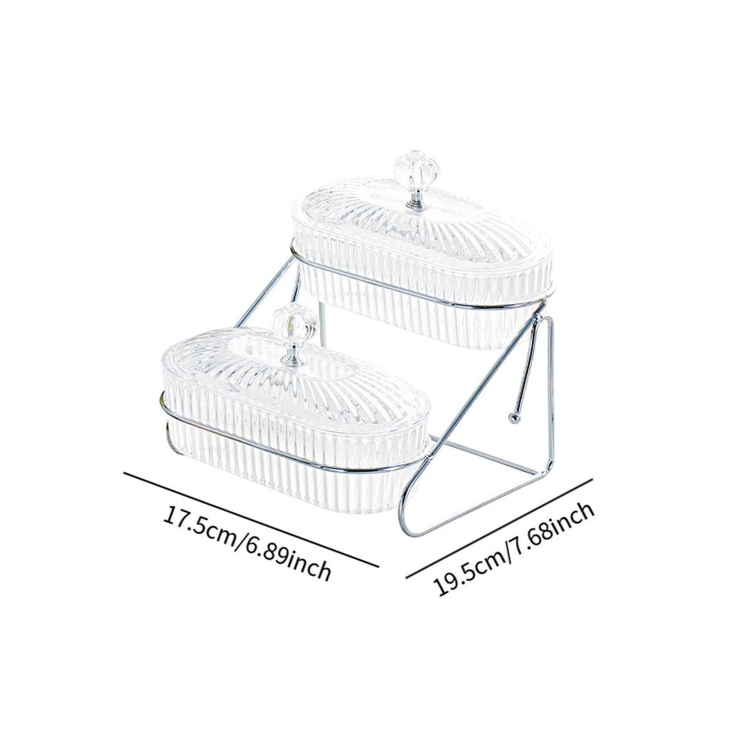 Fruit Bowl Dried Fruits Tray with Lid Decoration with Rack Appetizer Tray Salad