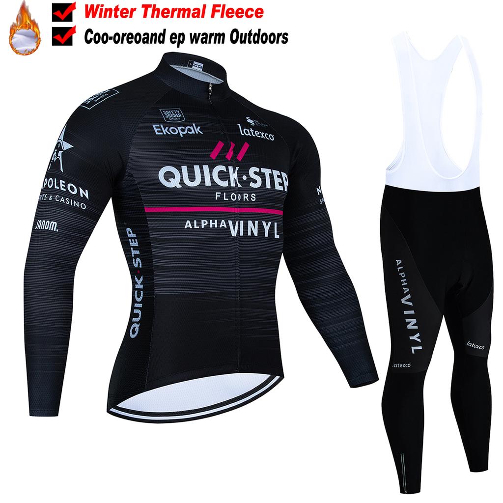 2025 Men's Cycling Outfit Set  Man Mountain Bike Jersey Clothes Winter Thermal Fleece Clothing Sportswear Bicycle Tricuta Bib