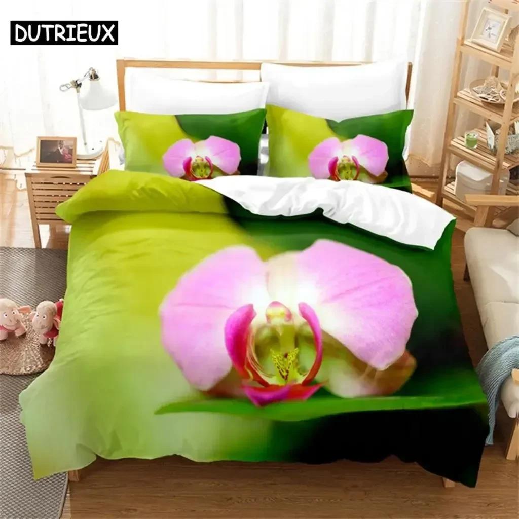 Comforter Luxury New 3D Print Pink Flowers Comfortable Duvet Bedding Set Children Bedroom Decoration Home Textile