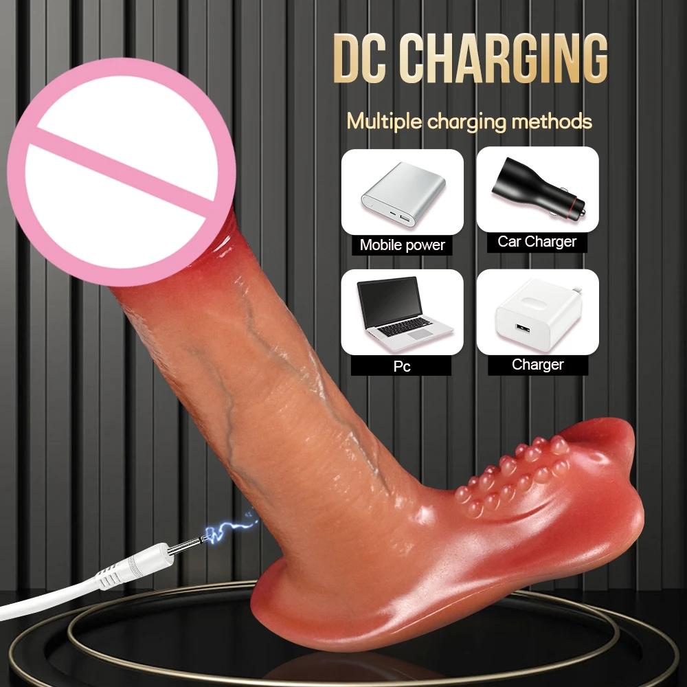 Remote Control Thrusting Dildo Vibrator Realistic Dildos G Spot Anal Vibration Stimulation Penis Adult Sex Toys for Women