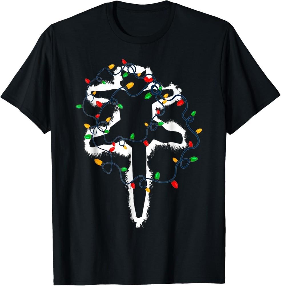 Funny Pussy-cat from Christmas Vacation Frieds Black U-Neck T-Shirt 4XL