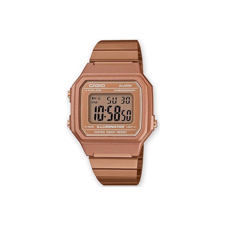 

Casio Youth Series Metal Square Quartz Movement Stainless Steel Strap Watch Mother Of Pearl Dial Women watches B650WC-5A Pearl Powder