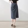 Elegant Asymmetrical Hip-Wrap Midi Skirt