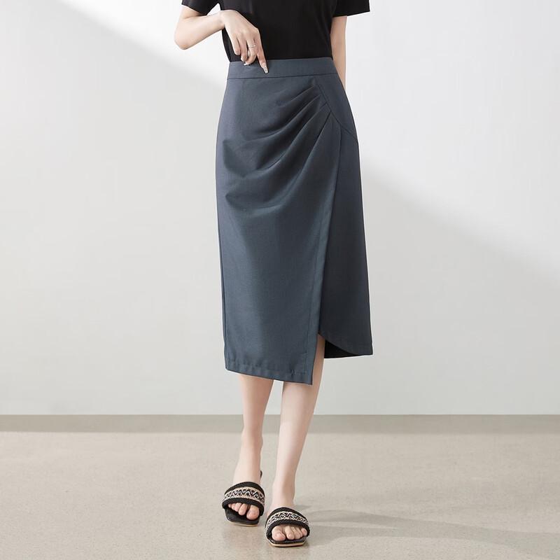 Elegant Asymmetrical Hip-Wrap Midi Skirt