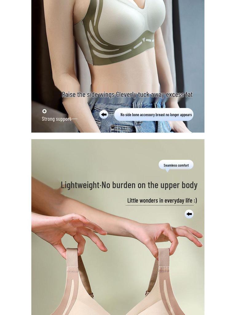 Temu Exklusiver Nahtloser Anti-Hänge-BH für Damen - Formverbessernd, Ohne Bügel, Perfekt für Große oder Kleine Brüste