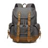 Unisex Waterproof Waxed Canvas Travel Backpack for Outdoor Sports and Laptops