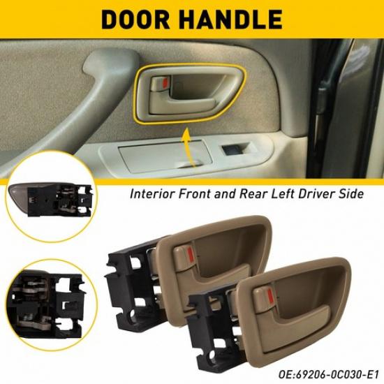 2x For Toyota Interior 2001-07 Avalon Door Handle ide Inner Left Driver Side