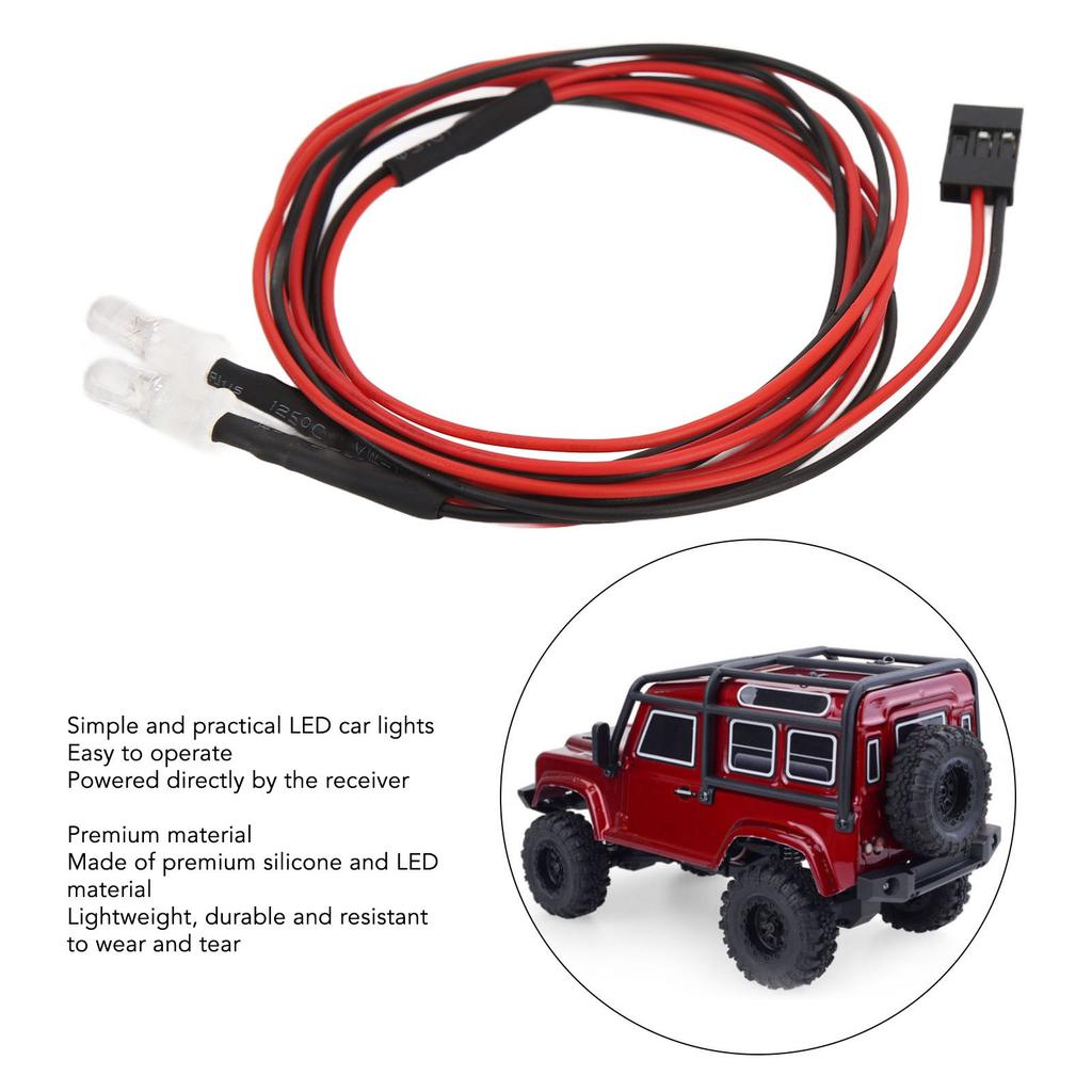 5pcs RC Car LED Light Universal High Brightness Red Light 5mm Lamp Beads 2 LED RC Light Kit for Traxxas for Hsp for Redcat