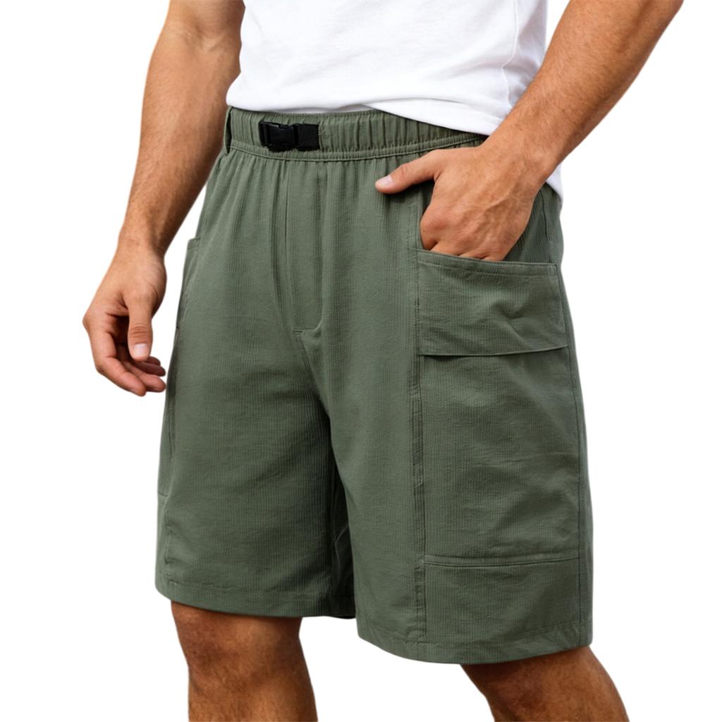 Mens Casual Twill Cargo Shorts With Stretch Cotton Drawstring Waist 4 Pockets Relax Fit Summer Shorts For Men