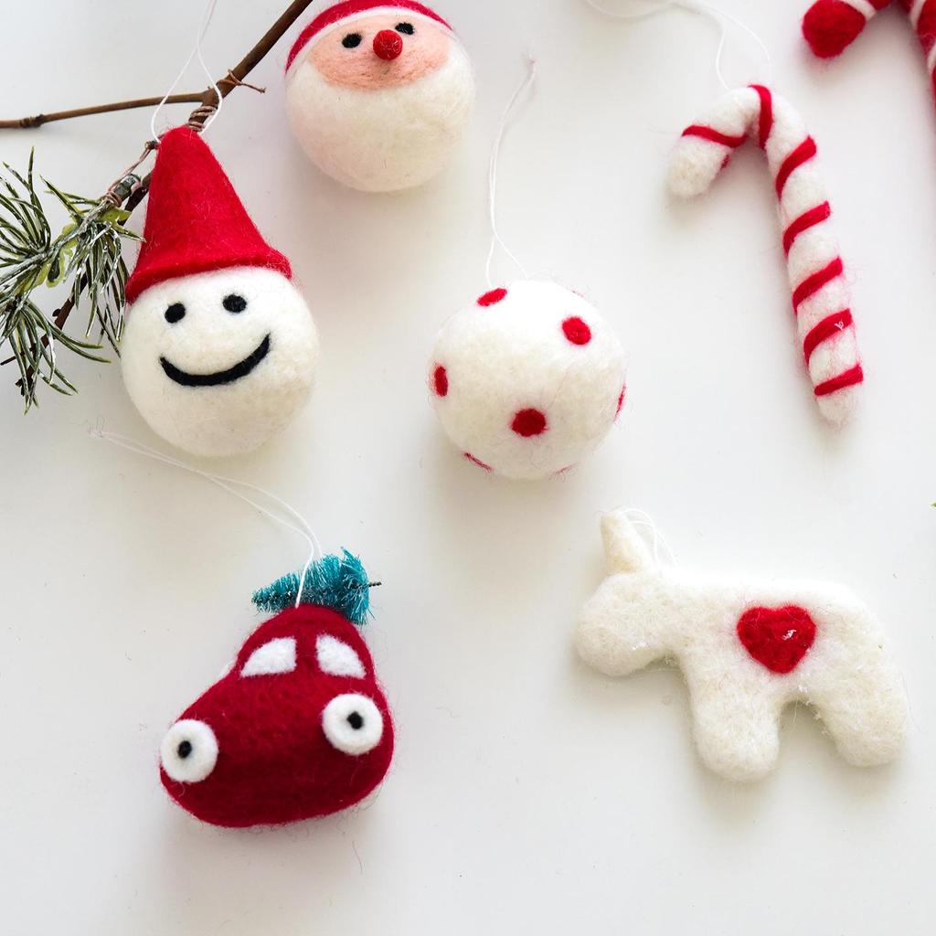 Christmas Festival Snowflake Pendant: Felt Gingerbread Cartoon Ornament