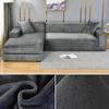 Velvet Sofa Cover for Living Room Thick Elastic Sofa Cover 1/2/3/4 Seater L Shaped Corner Sofa Cover Stretch Cover for Sofa