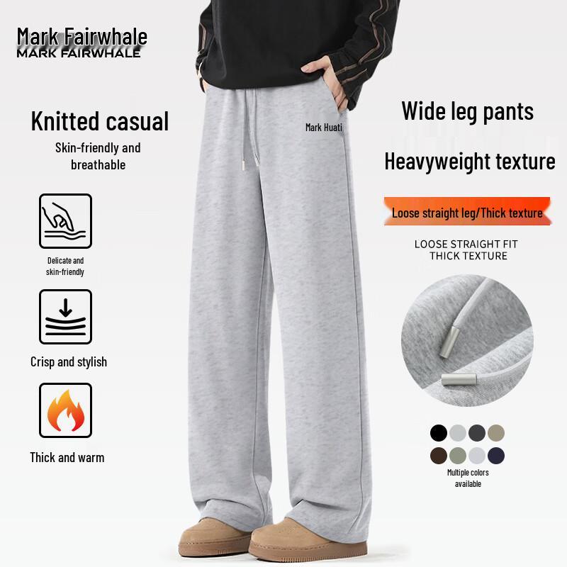 MARK FAIRWHALE Men s Letter Print Straight-Leg Casual Pants M