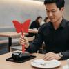 Detachable Contactless Payment Sleeve Creative Butterfly Magic Wand Holder  ETC Payment