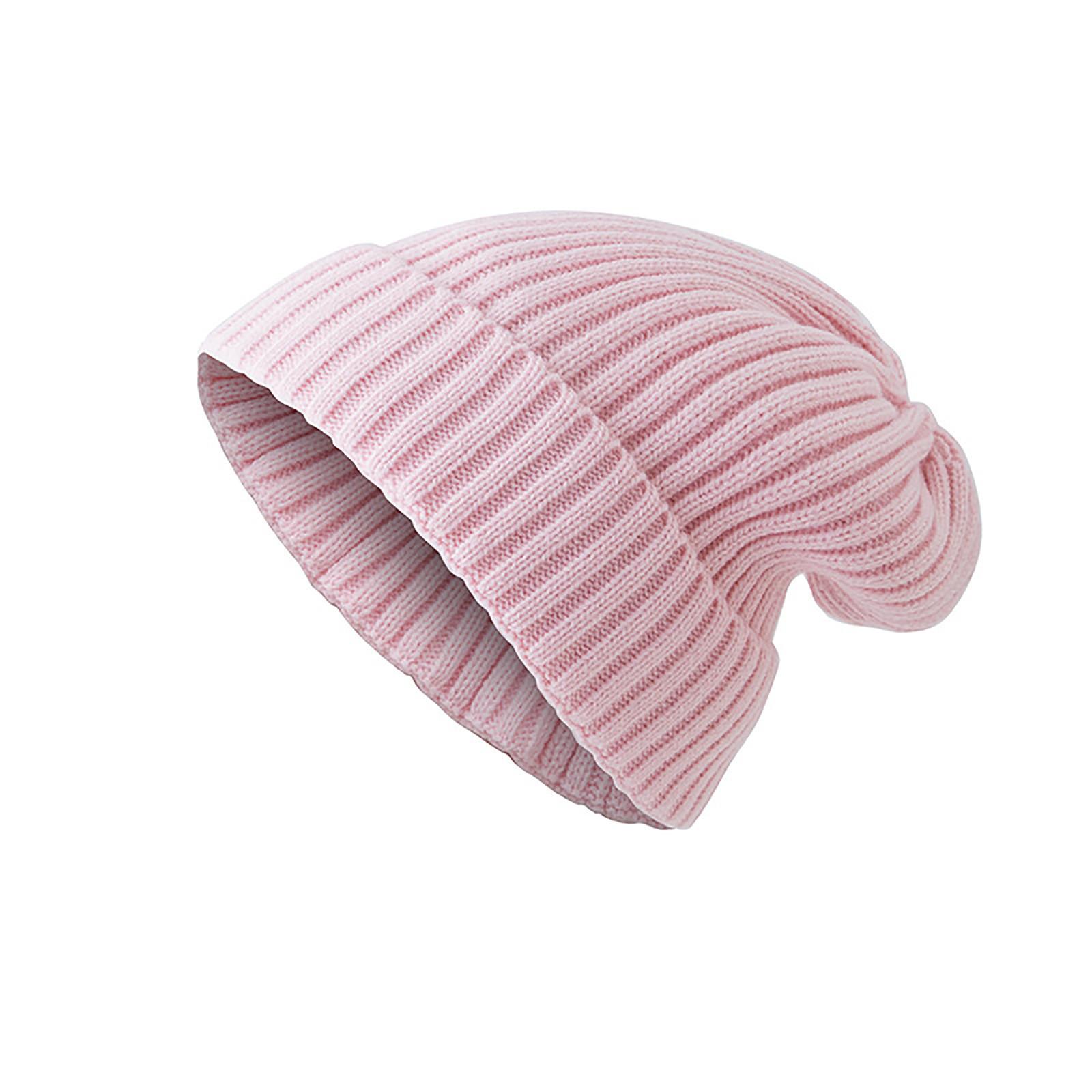 

Зимняя шапка Вязаная шерстяная шапка Толстые ушинки Для улицы Лыжи Велоспорт Теплая шапка розовый