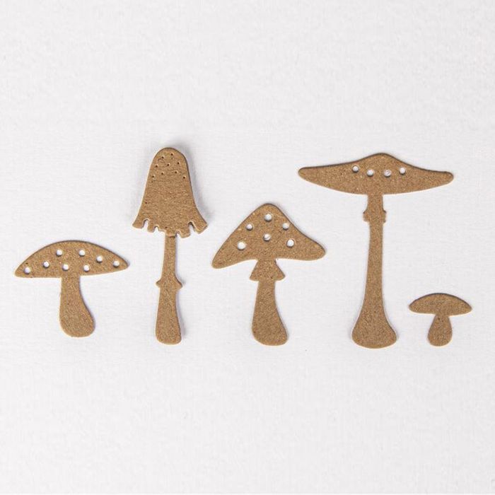 Gabarit d'estampe - RAYHER - Champignons - 9 pièces - Acier - Compatible machines de découpe
