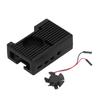Enclosure for Raspberry Pi 4 Model Aluminum Alloy Heat Dissipation Protective Shell with Fan