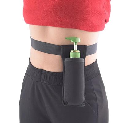 Funda para botella de masaje, bolsas de almacenamiento de tela Oxford lavables, soporte para 1 botella, loción, esencia, dispensador de aceite, soporte para cinturón