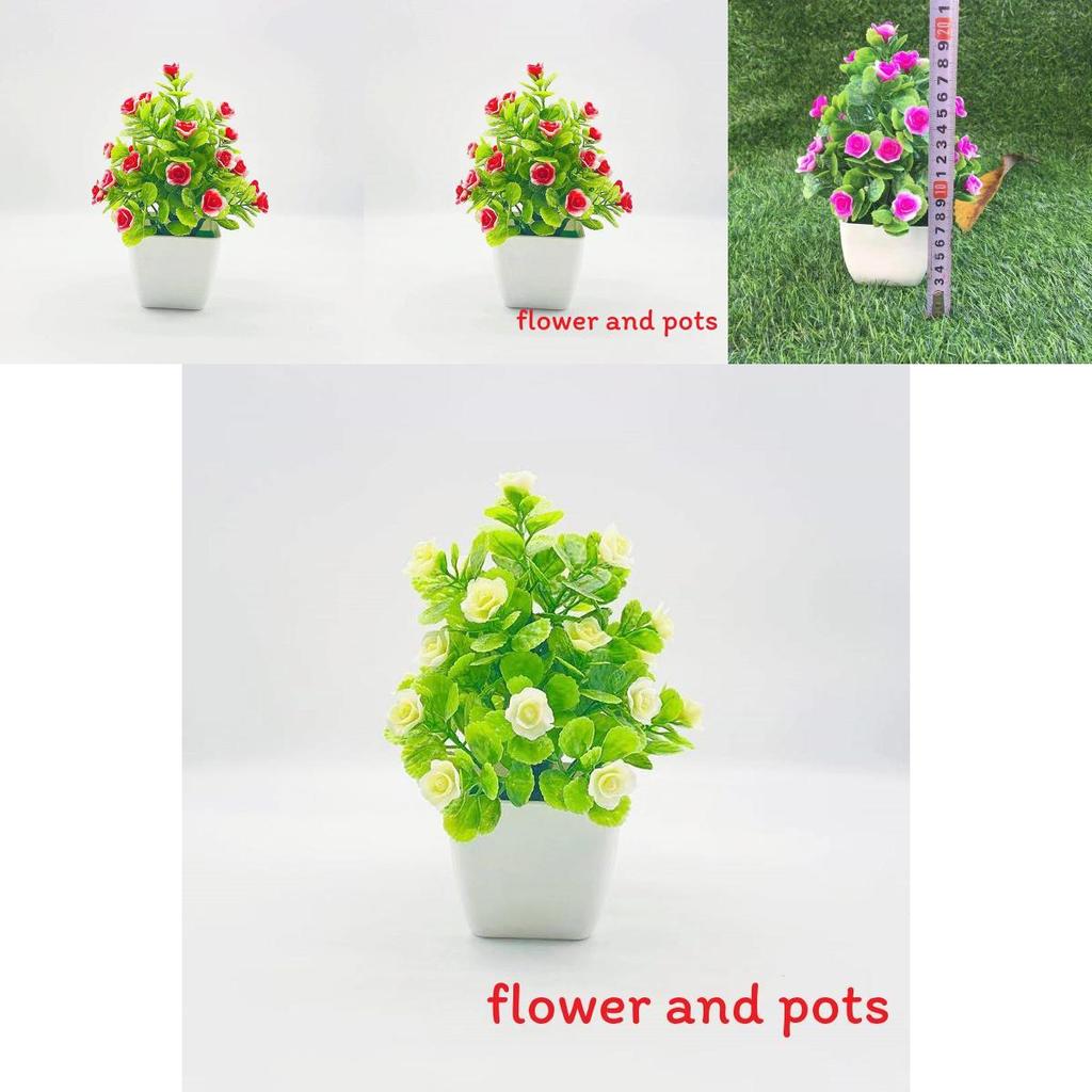Imitation Rose Plant With Plastic Construction For Event Decoration And Gift Giving