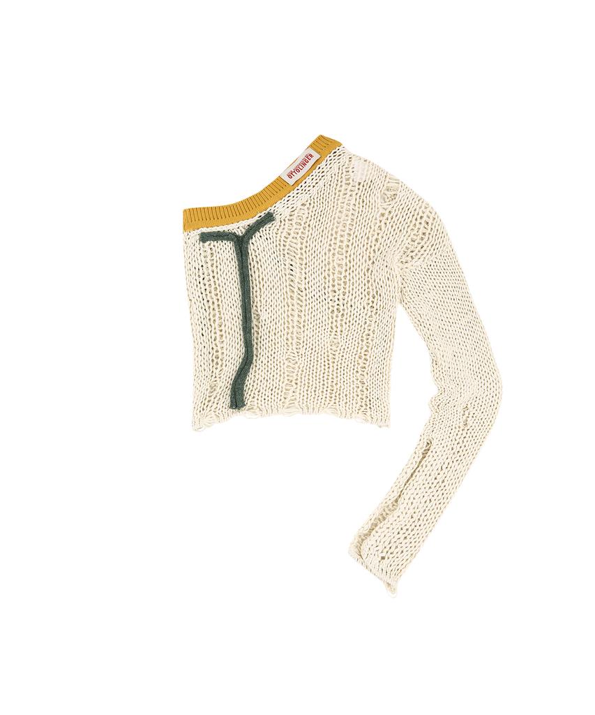 ADSB ANDERSSON BELL Adsb X Ottolinger One Shoulder Knit Atb1214W(Ivory)