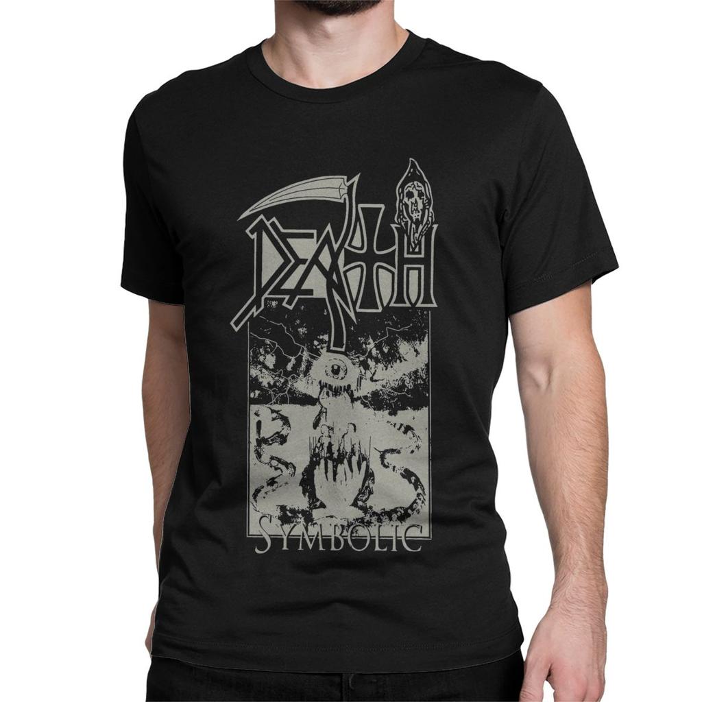 Fun Death Band T-Shirt Men Round Neck Pure Cotton T Shirts Short Sleeve Tees Printing Clothing