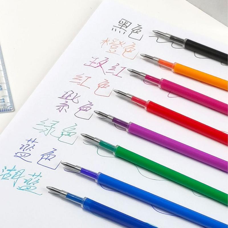 20Pcs/Set Magic Erasable Gel Pen Refills Colorful 8 Colors Erasable Gel Pen Refills School Office Writing Supplies Stationery