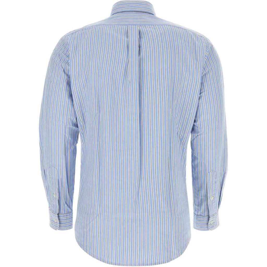 Polo Ralph Lauren FW23 Striped Button-Down Collar Long Sleeve Shirt Men shirts Blue 710928918-001