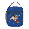 Astro Boy Anime Lunch Bag Travel Lunch Box For Child Retro Print Thermal Lunch Bags Waterproof Convenient Cooler Bag