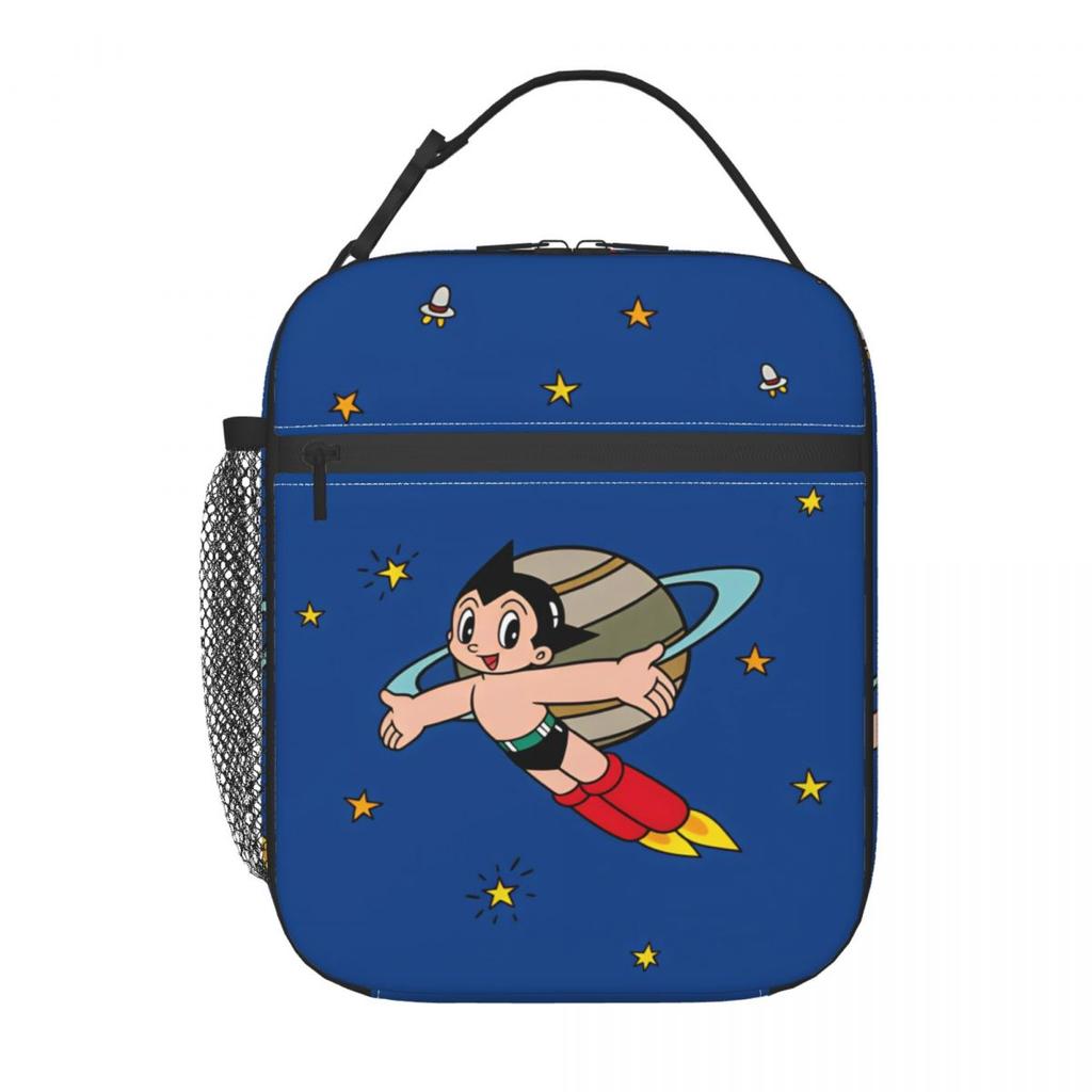 Astro Boy Anime Lunch Bag Travel Lunch Box For Child Retro Print Thermal Lunch Bags Waterproof Convenient Cooler Bag