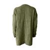 Women's Mid-Length Cable Pocket Knit Cardigan Sweater