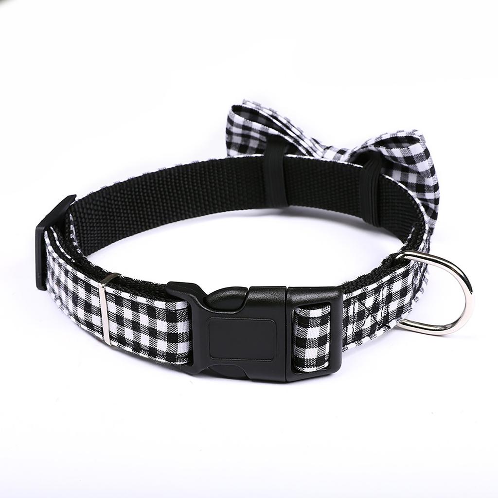 Valentine's Day New British Plaid Pet Collar Dog Traction Tie