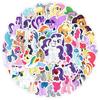50 Pony Pony Doodle Aufkleber Niedliche Kinder Kreative DIY Materialaufkleber Cartoon Anime Aufkleber