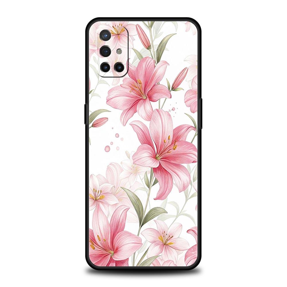 Handyhülle für OnePlus 15 13 12 11 10 9 8 7T Pro 13T 13R 12R 10R 9RT 8T Nord 2T CE 2 3 5G Lite Hülle Realistischer Lilienblumen-Druck