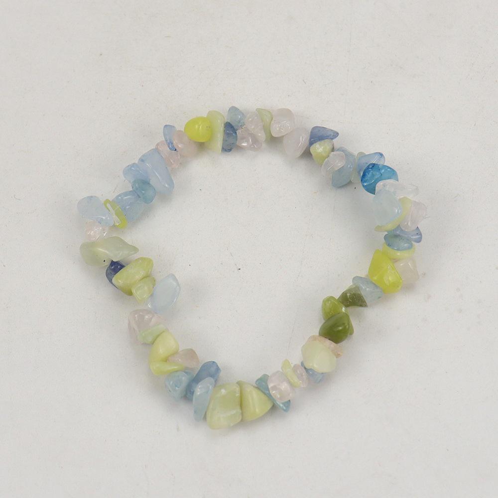 Handmade Beaded Natural Crystal Crushed Stone Bracelet B54