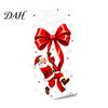 Holiday Window Decorations Static Glass Sticker, Christmas Theme Bow Pattern Print, Removable Door Electrostatic PVC Film for Home And Store