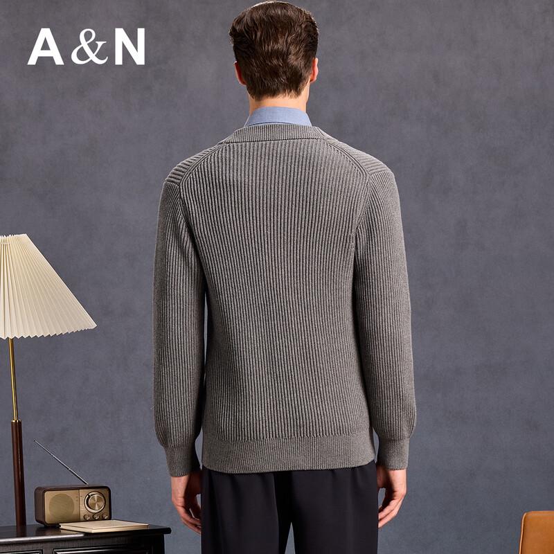 Antonio Men's Old Money Style Heavyweight 100% Cotton Knit Cardigan Jacket