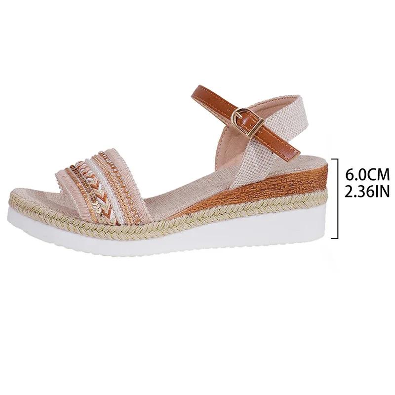 Fashion Women Shoes Summer Breathable Platform Sandals for Women New Casual Wedge Sandals Women Weightlight Flat Sandals Sandalias Mujer