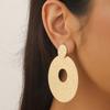 European and American Summer Original Design Metal Retro Leaves Simple Stud Earrings Versatile Popular Personality Street Shot Earrings