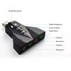 USB Virtuelle 7.1 Unabhängige Soundkarte Flugzeugförmige Soundkarte Computer Treiberfrei Extern Desktop Laptop