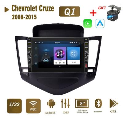 Autoradio Android 8 pouces 2 Din pour Chevrolet Cruze 2008-2015 avec bouton unité centrale stéréo GPS WIFI Navigation lecteur multimédia 1 + 32 Go