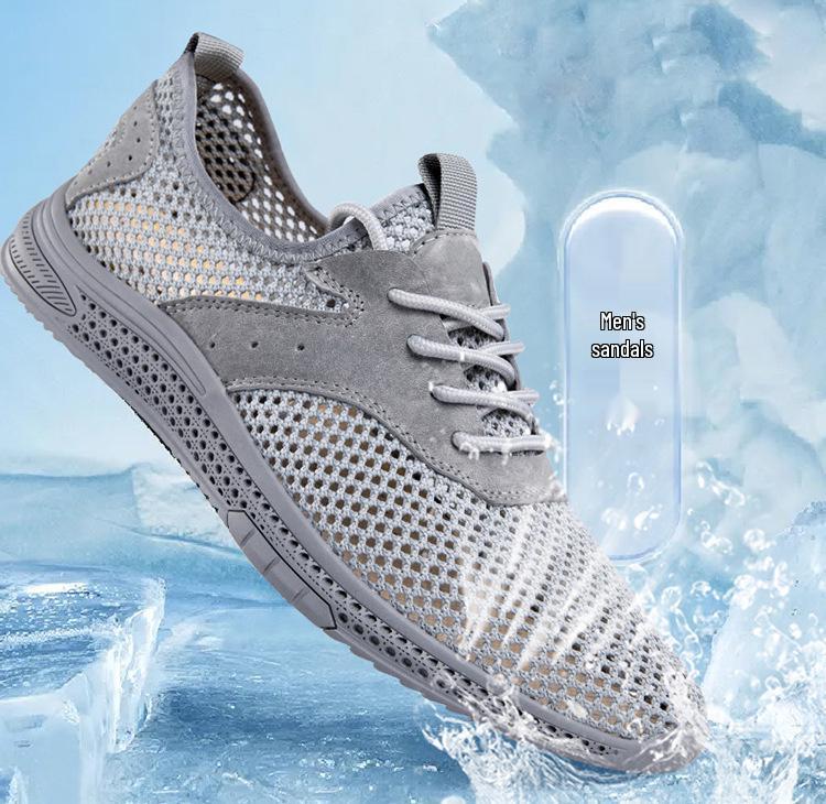 Men's Breathable Flyknit Casual Sports Shoes - Lightweight Mesh Design