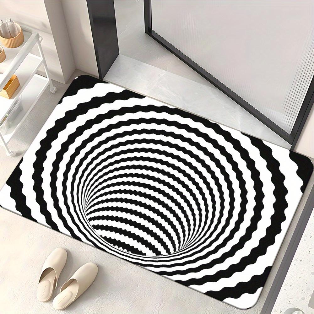 

One Piece of a High-Definition Printed Door Mat Featuring an Optical Illusion Design, Suitable for Non-Slip Use in Bathrooms, Ma 40x60cm