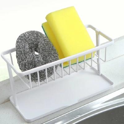 Household Kitchen Countertop Cleaning and Storage Rack, Multifunctional Sponge Drain Shelf for Faucets and Sinks