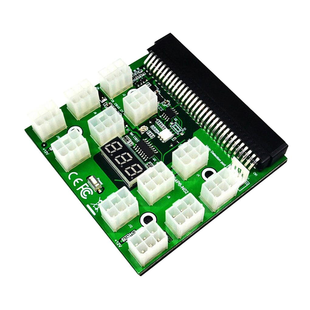 Breakout Board 17 / 12 Port 6Pin Connector LED Display 12V Power Module for 1200W 750W PSU GPU Miner BTC ETH