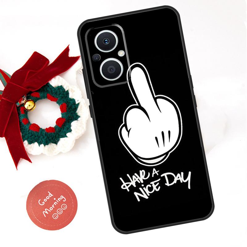 Middle Finger Funda For OPPO Reno 14F 14 13 12 11 10 Pro 11F 12F 13F 7 8 Lite OPPO Find X8 X5 X9 Pro Case