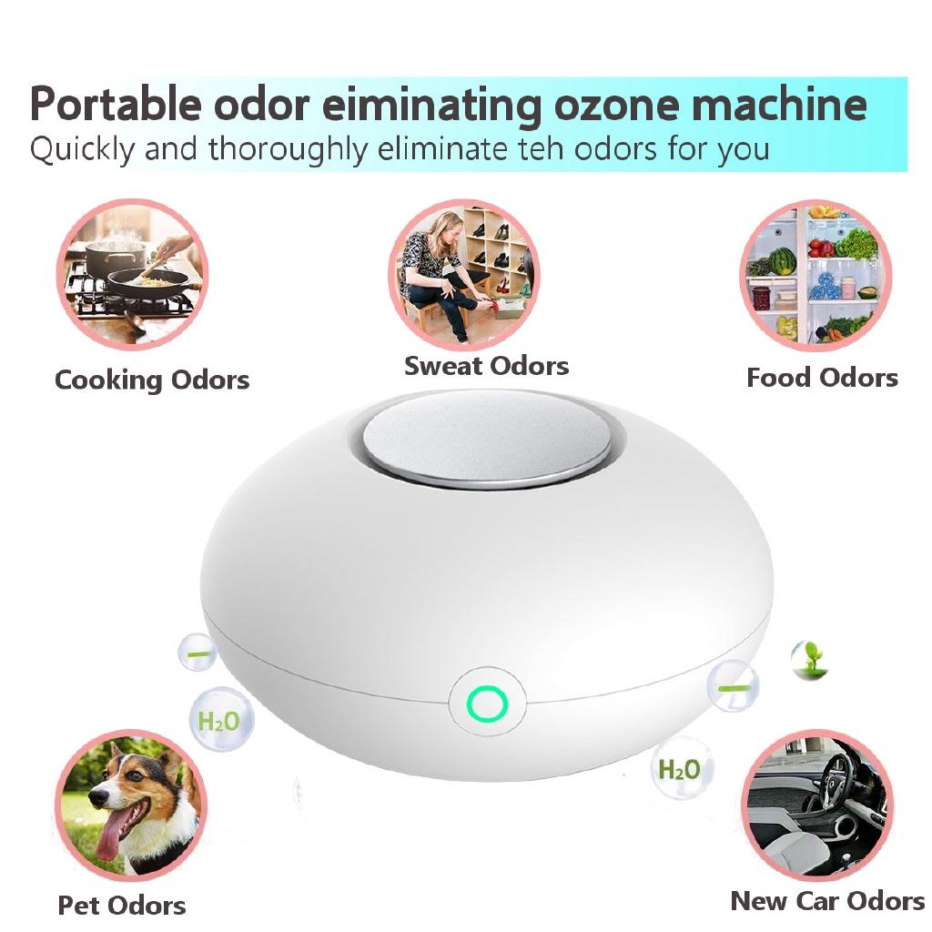 0.4W Mini Ozone Generator Deodorizer Air Purifier USB Rechargeable Fridge Purifier Portable Air Small Space Clear Odor