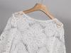 Hollow Knitwear Women's Loose Summer Crochet Cover-up - Korean Style Five-Sleeve Pullover Top