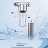 Stainless Steel Water Pre Filter With Transparent Visible Body Washable Reusable Filter Element For Kitchen Whole House Use