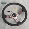 JDM Sakura Flower Spoke Steering Wheel 14inch Modified Car Sports Drift Steering Wheel for Universal