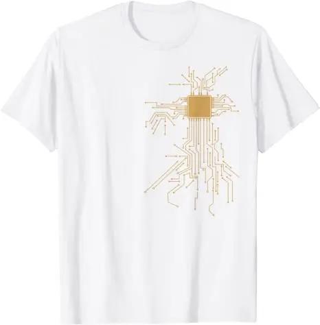 Electrical Electronic Engineer Circuit Graphic Tee Top Anatomical Heart CPU Processor Computer Programmer PCB Board  TShirt