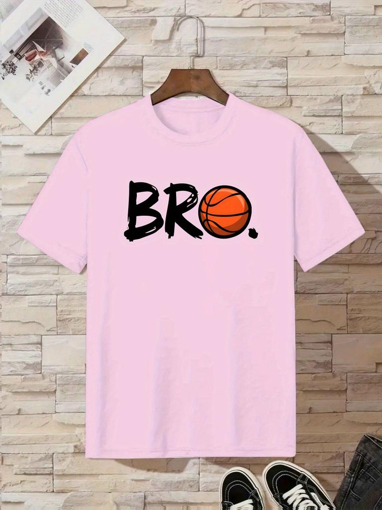 Summer Mens Basketball Pattern Printed 100 Cotton Short Sleeved T Shirt  Suitable for Sports Enthusiasts and Basketball Lovers